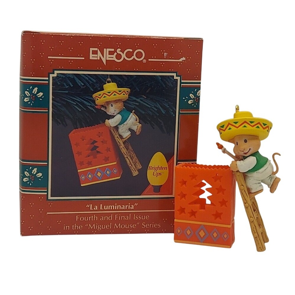 1993 Enesco Fourth in Miquel Mouse Series La Luminaria Christmas Ornament